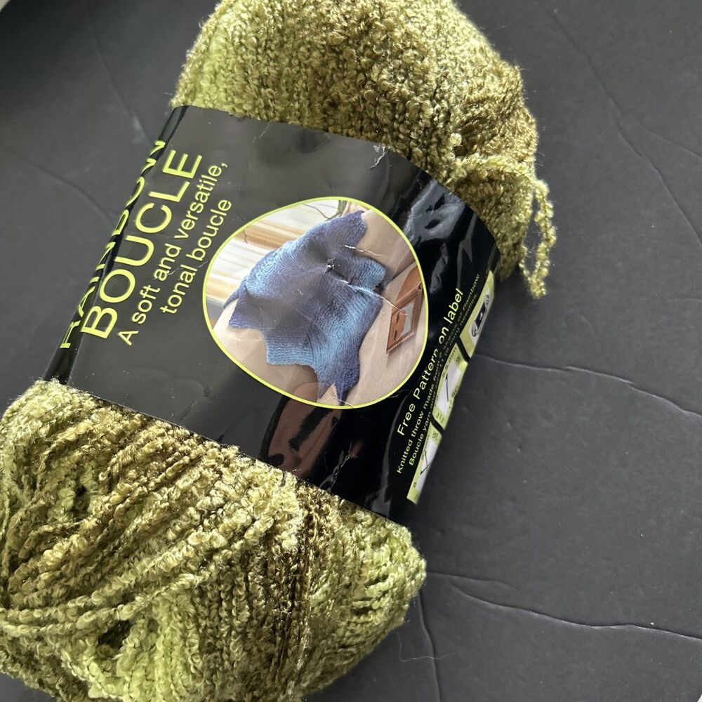 Sensations Rainbow Boucle Green 11 Oz 853 Yards Acrylic/Nylon